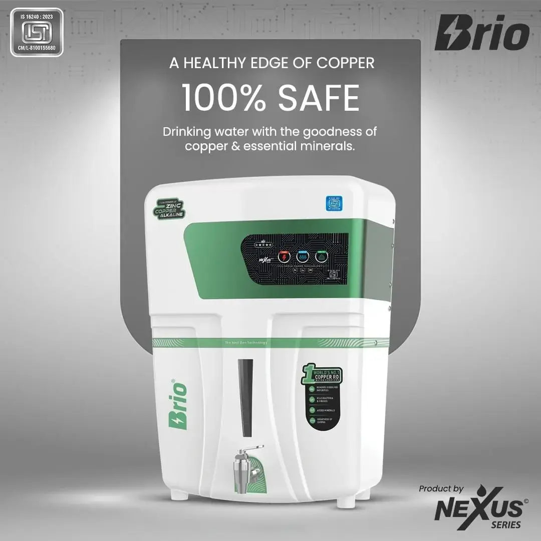 Nexus Brio Ro Uv Alkaline With Copper Water Purifier