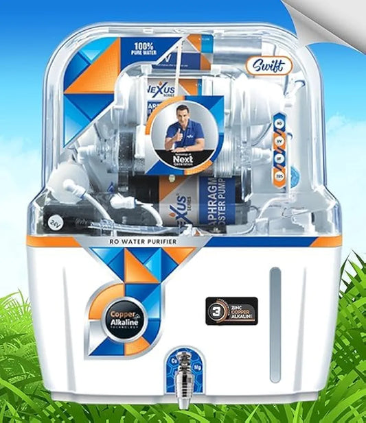 Pristine Swift RO Water Purifier RO + UV + UF | 6-Stage Water Purifier | India’s best Water Purifier | Suitable for Borewell, Tanker & Municipal Water