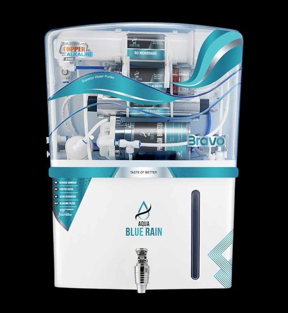 Aqua Blue Rain RO Water Purifier, Multi-Stage Filtration with Copper Alkaline Technology, UV Protection
