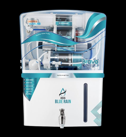 Aqua Blue Rain RO Water Purifier, Multi-Stage Filtration with Copper Alkaline Technology, UV Protection